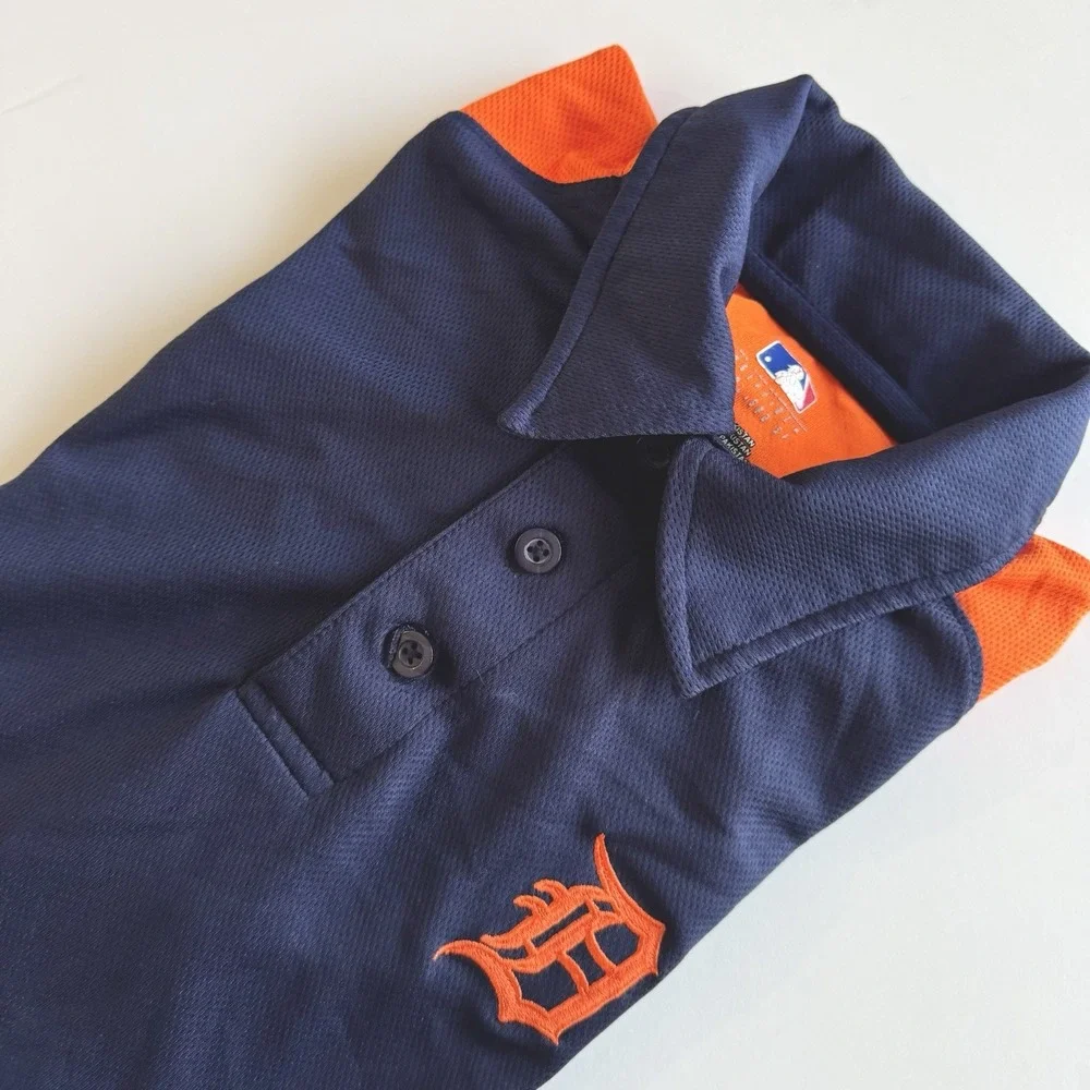 Detroit‎ Tigers Polo Shirt MLB Genuine Merchandise Men's Medium Blue Baseball - Picture 2 of 8